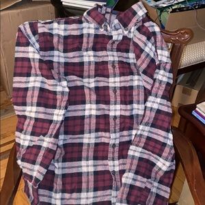 Croft’s and Barrow Flannel Shirt Maroon Color